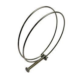82-90mm Double Wire Screw Hose Clamp Stainless Steel for Ducting & Heating & Ventilation x1