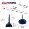 Sink and Toilet Plunger & Hair Clog Remover 34 inch
