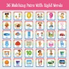 Hebayy Memory Matching Game, 72 PCS Sight Words Matching Cards