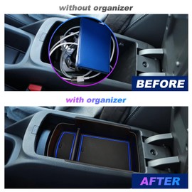 SXCY Fit for 2024 Buick Envista Armrest Storage Box Center Console Organizer for 2024 Buick Envista Accessories,Console Tray for 2024 Buick Envista Console Organizer (Blue)