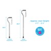NOVA Heavy Duty Walking Cane with Offset Handle Silver