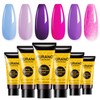 BURANO Poly Extension Gel Nail Kit, 6 Colours Nail Poly