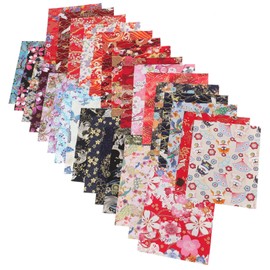 Angoily 30Sheets Patchwork Fabric Squares DIY Crafting Material for Sewing Quilting Scrapbooking Soft Breathable Texture