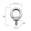 Yasorn 5pcs M8/0.32" Lifting Ring Eye Bolt Stainless Steel Screw