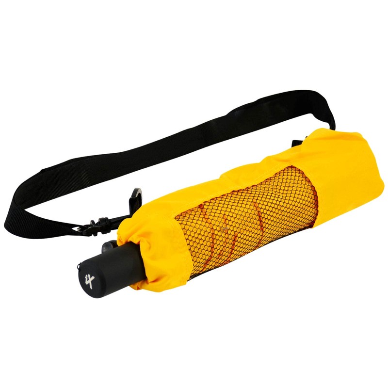 iX-brella Trekking Pocket Umbrella XXL with Shoulder Bag, Yellow, Pocket