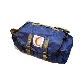 CPR Savers & First Aid Supply Nylon Blue Empty Professional Medical EMT First Responder Trauma Jump Bag, 20 x 9 x 8 inches (with Logo)