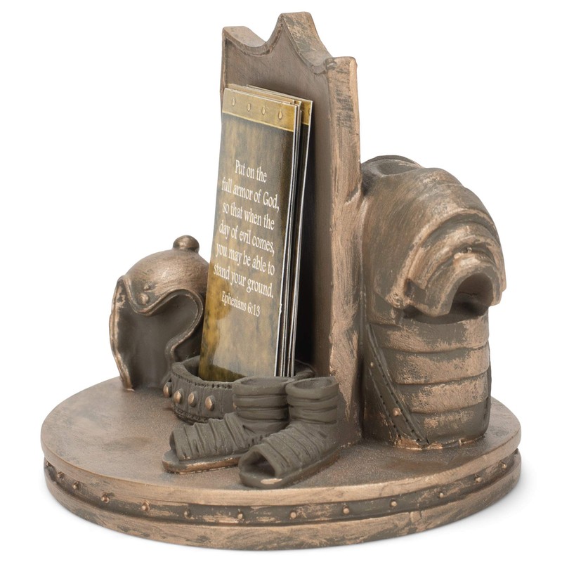 Dicksons Bronzetone Full Armor Scripture 3 x 4 Resin Decorative
