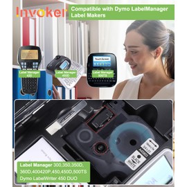 5-Pack D1 Compatible with Dymo D1 Label Tape 19mm x 7m 45803 Replace for DYMO Label Maker Refills d1 a45803, Black on White, for LabelManager 360D 420P 450D 500TS 450 Duo