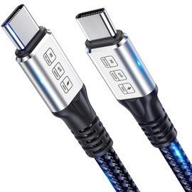 240W Thunderbolt 4 Cablle 6ft USB C Thunderbolt 4 Cable Monitor Cable Supports 40Gbps Data Transfer and Single 8K/Dual 4K Video Compatible with Thunderbolt 4/3 Monitor, Hub, Docking Stations-Silver