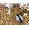 BTF Home Gold Sequin Table Cloth for Parties,Embroidered Mesh Tablecloth,Glitter