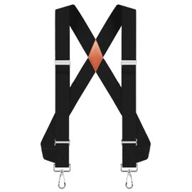 JTCMOJS Men's Suspenders 35mm Suspenders Holster Type Trouser Hanging Holster, One Size Adjustable, Wedding, Business, Casual, Black
