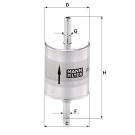 Original MANN-FILTER Fuel filter WK 52/1 - Spin-on fuel filter with seal / gasket set - For industry, agricultural and construction machinery