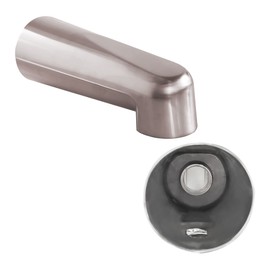 SENTO Nickel Universal Heavy Durable Metal Bathroom Tub Spout Without Diverter, Heavy Duty Metal Bathtub Faucet Without Shower Diverter - 7 Inches 1/2" IPS Inside Thread, Satin Nickel