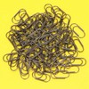 ONLYKXY 100 Pieces 16mm MIni Black Nickel Paper Clips, Retro