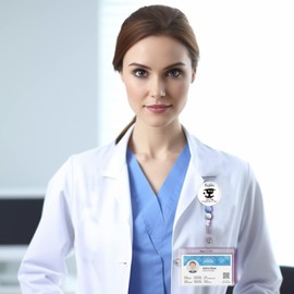 Immaturus Cute Black Cat Badge Reel - Funny Id Badge Holders, Retractable Badge Clips Keychain ID Card Holder for RN Nurses Nursing Student Teachers Office Workers Gifts