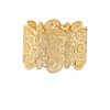 LUX ACCESSORIES Filigree Metal Textured Stretch Statement Bracelet