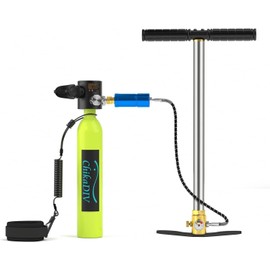 CHIKADIV Mini Scuba Diving Tank Equipment, Mini Scuba Cylinder for 6-12 Mins Underwater, Inflatable Diving Cylinder, Portable Diving Gear for Underwater Diving, Breathing Training, Upgraded C300PRO