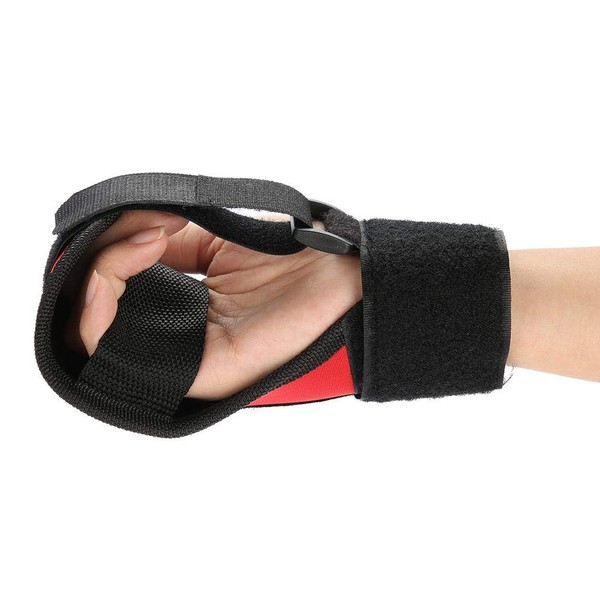 Finger Splint Brace Stroke Gloves, Fixed Rehabilitation Training Hand Fist Splint for Stroke Hemiplegia Elderly, Patient and Athlete (Velcro Gloves)