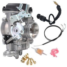 YJGZSVK CV40 Carburetor for Harley Davidson Sportster 883 XL883 1200 XL1200 Touring Dyna FXR FXD 1998-2016 Softail 1988-2017 27421-99C Carb with 51" Throttle Cable and Choke Cable