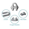 MENTBERY Wire Rope Clamp, 20PCS 1/8 Inches M3 Cable Clamps,