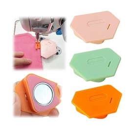 Magnetic Seam Guide for Sewing Machine, 3PCS Upgraded Multi-Purpose Tool Polygonal Strong Magnetic Gauge, Polygonal Multifucntional Seam Guide Hemmer with Scale, Sewing Accessories (3 Color）