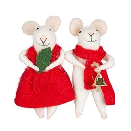Sass & Belle Millie or George Christmas Mouse Standing Decoration - 1 Piece