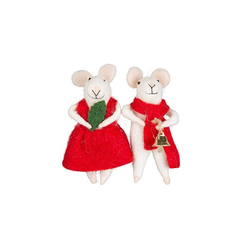 Sass & Belle Millie or George Christmas Mouse Standing Decoration