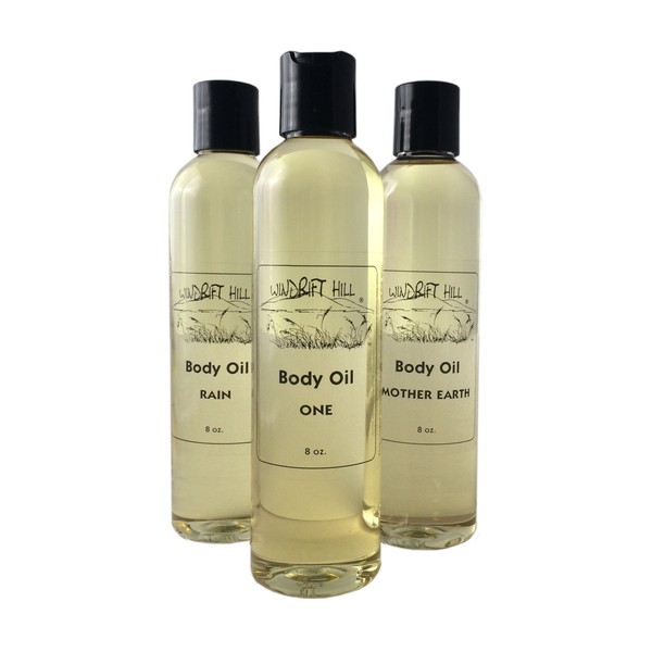 (Lovely Lavender) Windrift Hill Moisturizing Massage & Bath Oil 8 Ounce Bottle