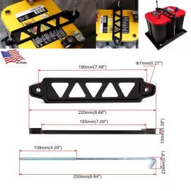 Unbranded Car Battery Hold Down Battery Tie Down Bracket Car Accessories with 10inch Bolts