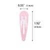 40 Counts Pink Color Metal Snap Hair Clips 2 Inch