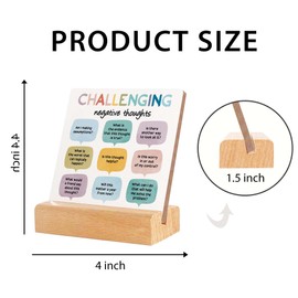 Mental Health Awareness Gifts, Counseling Office Must Haves Decor, School Counselor Gifts, Anxiety Therapy Wood Sign With Wooden Stand, Motivational Gift for Counseling Therapy Office Students