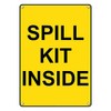 Weatherproof Plastic Vertical Spill Kit Inside Sign with English Text