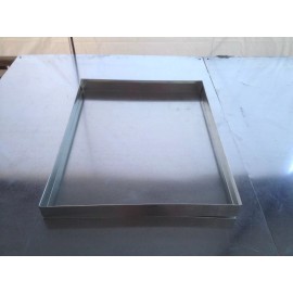 tinman HVAC DRAIN PAN 18 X 38 X 2 GALVANIZED 26 GAUGE SHEET METAL