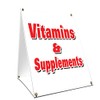 A-Frame Sidewalk Vitamins & Supplements Sign with Graphics On Each