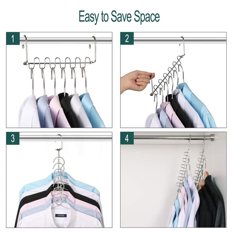 GEFTOL Metal Space Saving Hangers 12 Slots New Version Hanger