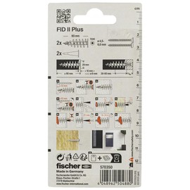fischer FID II Plus Insulation Dowels Plastic Dowels for Fixing Medium Weight Objects in Insulation Materials, Universal Use, No Pre-Drilling, Pack of 2
