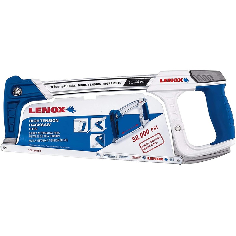 LENOX Tools High-Tension Hacksaw, 12-inch (12132HT50) (Metal/Improved Version)