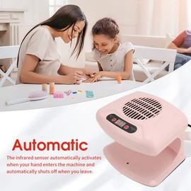 Air Nail Dryer, Portable Blow Drying Fan for Hands Regular Nail Polish, Infrared Automatic Sensor Warm Cool,300W High Power for Girls Home