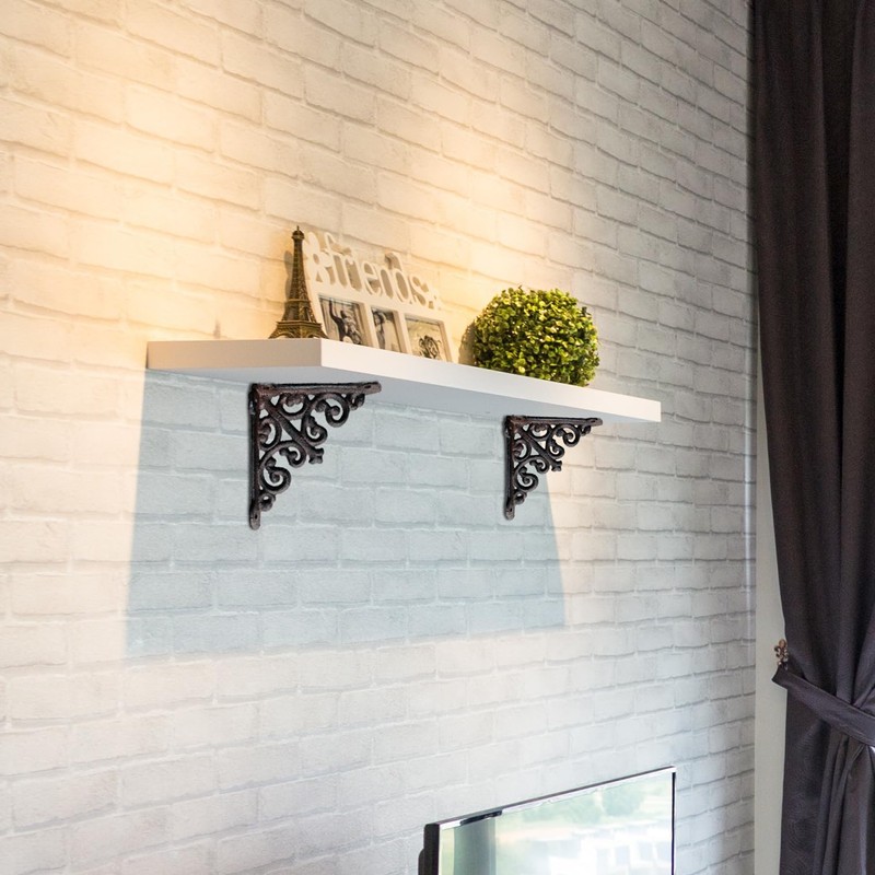 Z metnal Decorative Shelf Brackets, Cast Iron Metal Mailbox Bracket,
