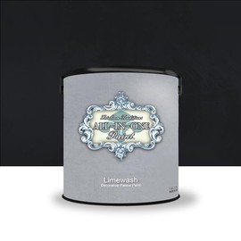 ALL-IN-ONE Limewash Paint, Faux Lime Wash Effect, Matte Suede Wall Treatment - Iron Gate, Gallon