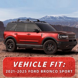 in Channel Rain Guards Fit for 2021-2025 Ford Bronco Sport, Durable Side Window Wind Deflectors, Vent Window Visors Shade Shield, 2021 2022 2023 2024 2025, 4PCS