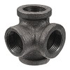 TuToy 1/2' 3/4' 1' 4 Way Pipe Fitting Malleable Iron