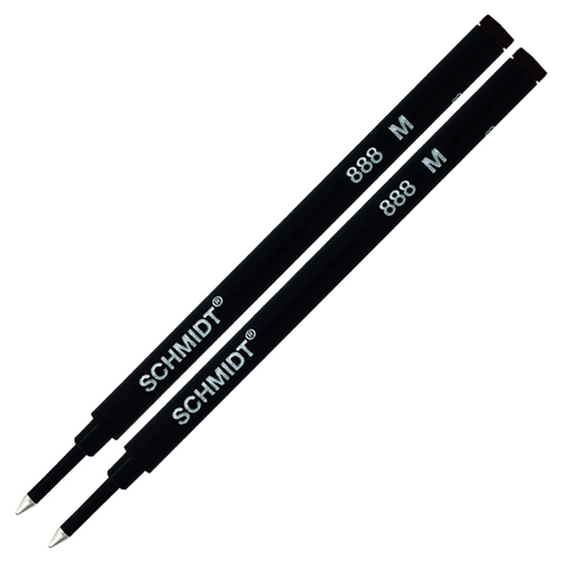 2 Pack - Schmidt 888 Black Medium Rollerball Refill