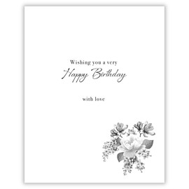 Noel Tatt Mum Birthday Card - Happy Birthday Card with Floral Birds Design and Special Finishes - Birthday Card for Women