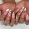 Gleamrain Medium Press on Nails Almond Shape with White French