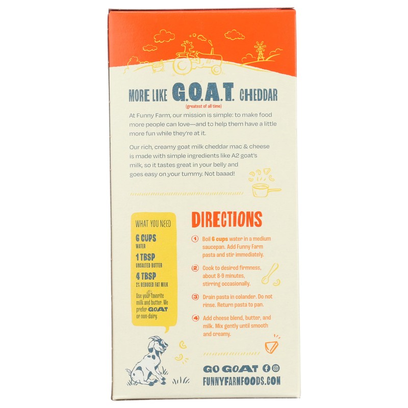 Funny Farm - Macaroni & Cheese Dinner Goat Cheddar Cheese