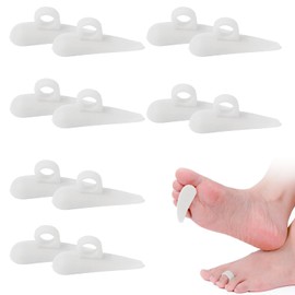 6 Paar Hammerzehen Korrektur,Zehenpolster,Hammerzehenpolster,Zehenschutz Silikon,Zehenstrecker,Zehenschiene,Hammerzehen Schiene,Schiene Zur Linderung Von Hammerzehenschmerzen(Weiß)