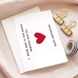 Podagree Happy Anniversary Card - I Never Want To Stop Making Memories With You - Anniversary Card for Husband, Wife, Girlfriend, Boyfriend, Romantic Christmas Card