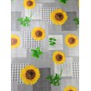 Karina Home Grey and Yellow Sunflower Wipe Clean Tablecloth Vinyl