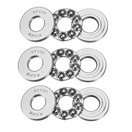 sourcing map 3Pcs 51100 Axial Ball Bearings 10mm x 24mm x 9mm Chrome Steel ABEC3 Single Row Roller